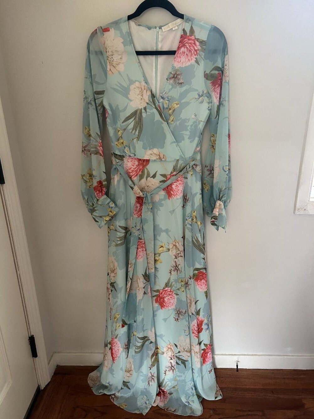 Yumi Kim bridesmaid blue floral dress, size small